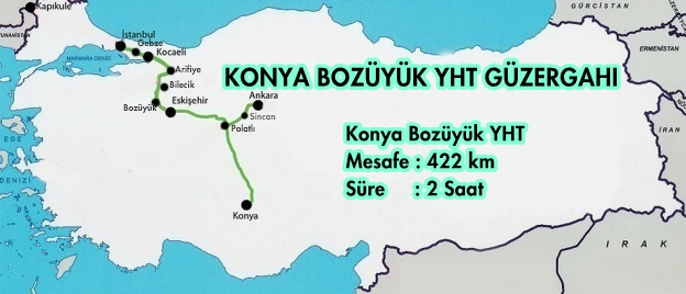 konya bozüyük tren