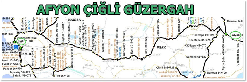 Afyon Çiğli Güzergah