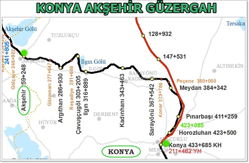 konya akşehir tren