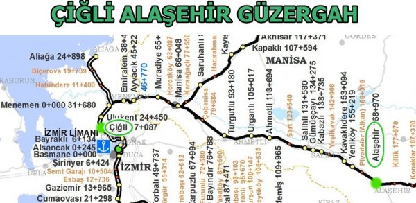 Çiğli Alaşehir Güzergah