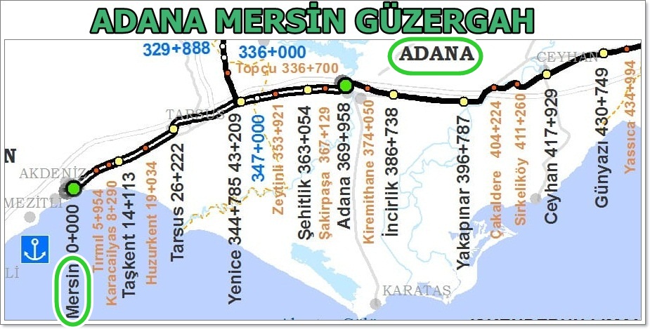 adana Mersin güzergah