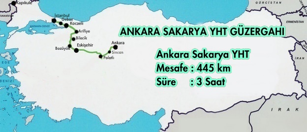 Ankara Sakarya Tren Güzergahı