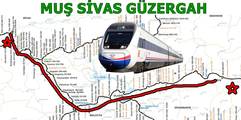 muş sivas tren