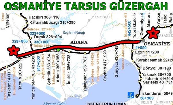 osmaniye tarsus tren
