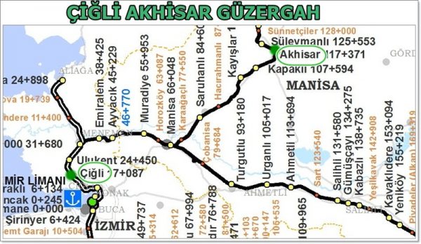 Çiğli Akhisar Güzergah