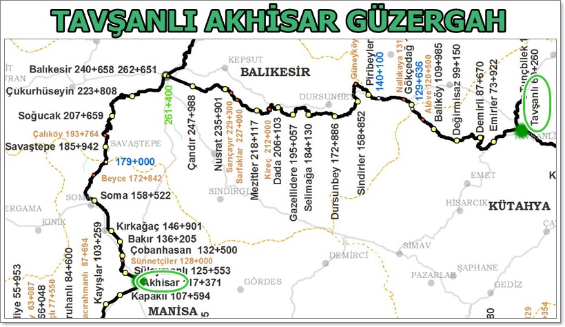 Akhisar Tavşanlı tren