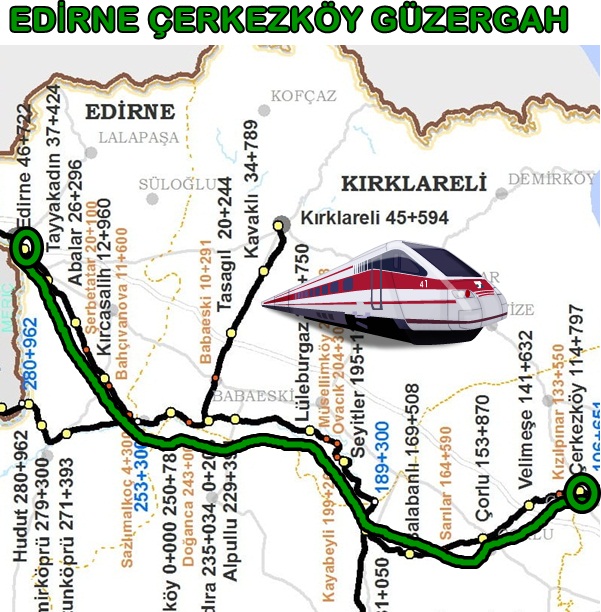 Edirne Çerkezköy Tren