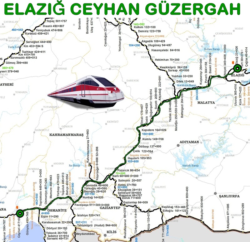 Elazığ Ceyhan Tren