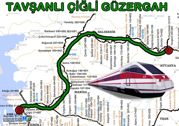 Çiğli Tavşanlı Güzergah