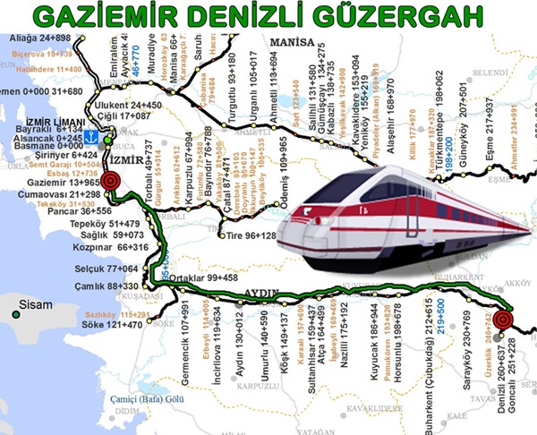 Denizli Gaziemir Tren