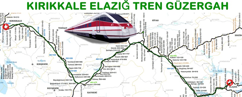 Kırıkkale Elazığ Tren 