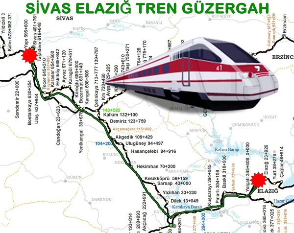 sivas elazığ tren