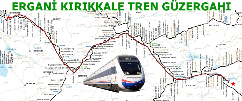 Kırıkkale Ergani Tren