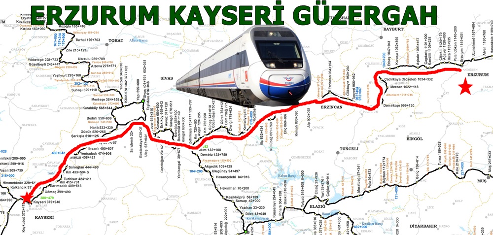 Erzurum Kayseri Tren