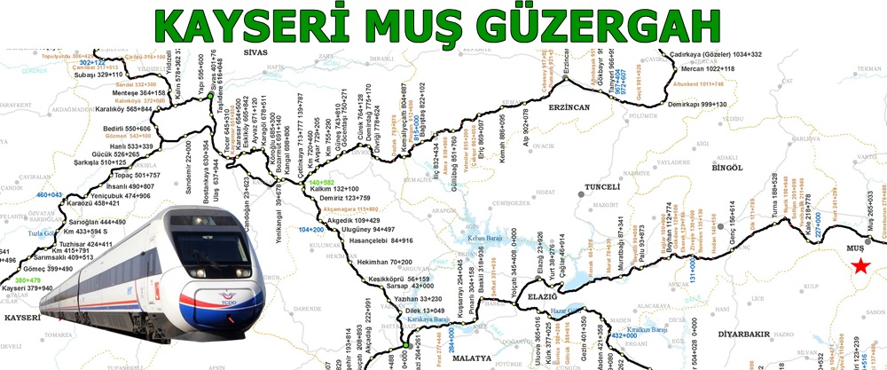 Kayseri Muş Tren