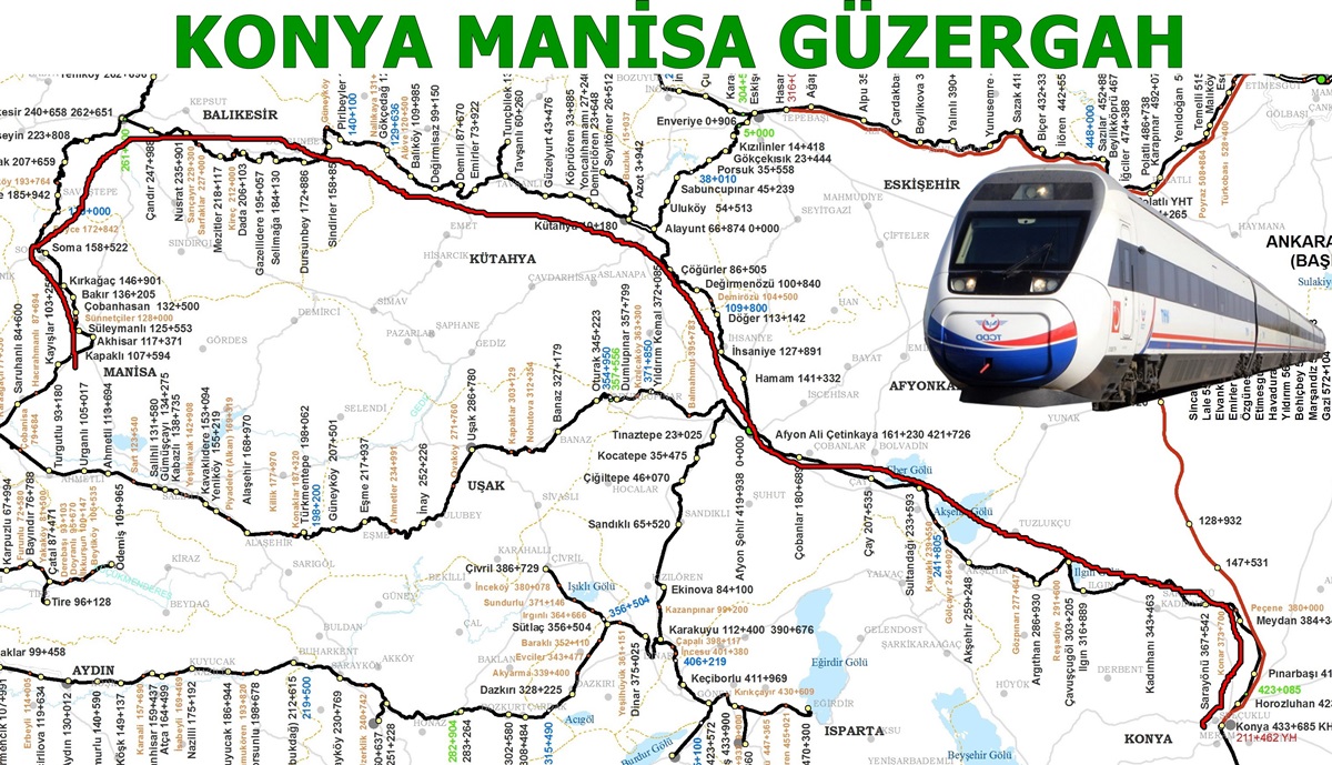 konya manisa tren