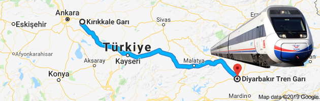 Kırıkkale Diyarbakır Tren