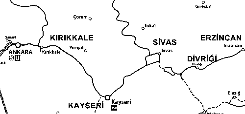 Divriği Erzincan Güzergah