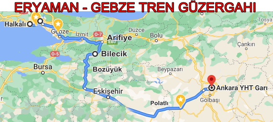 Eryaman Gebze Tren