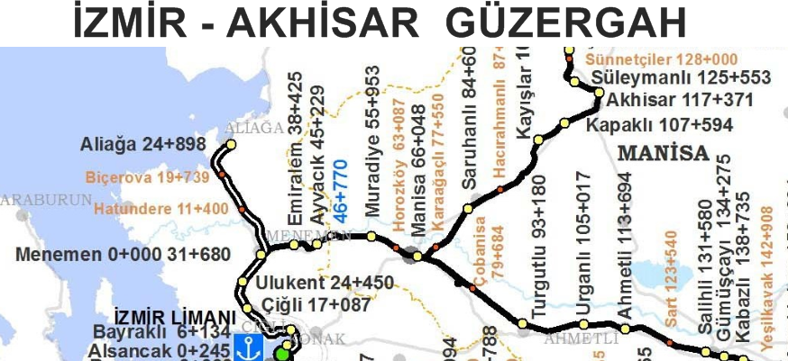 İzmir Akhisar Güzergah