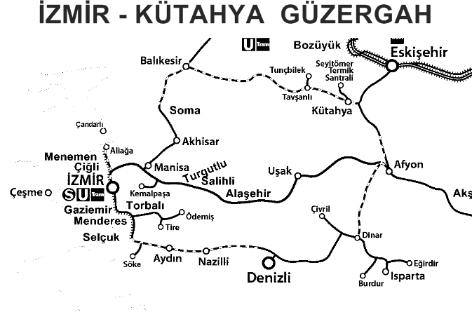 İzmir Kütahya Güzergah