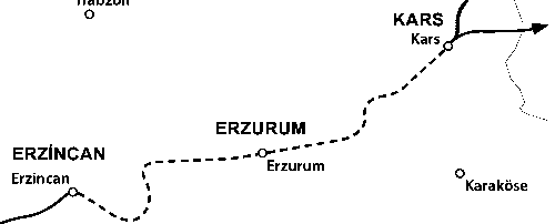 kars erzincan güzergah