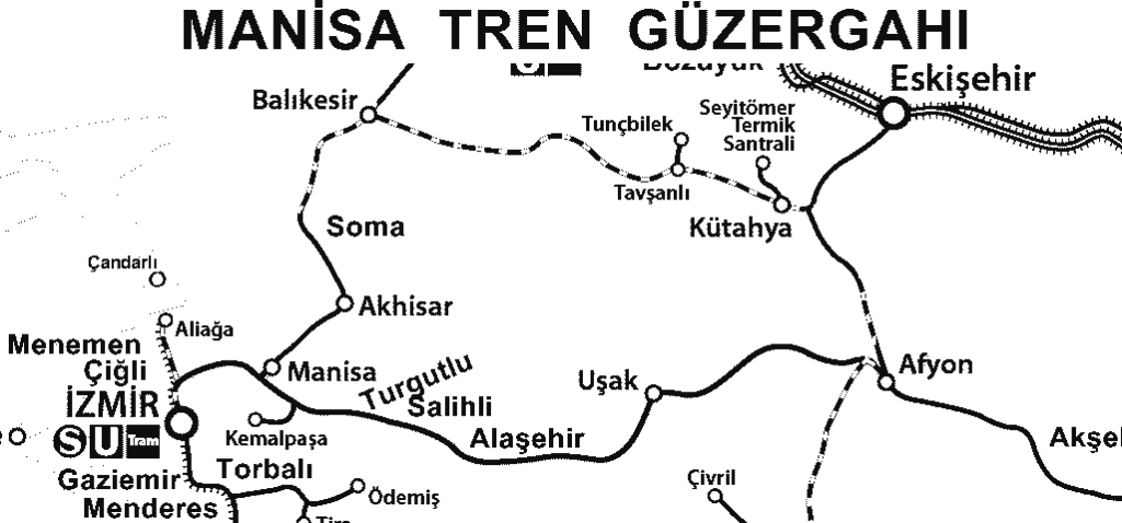 Manisa - Çiğli Arası Güzergah ve Duraklar