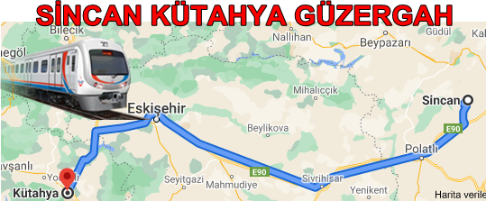 kütahya sincan tren