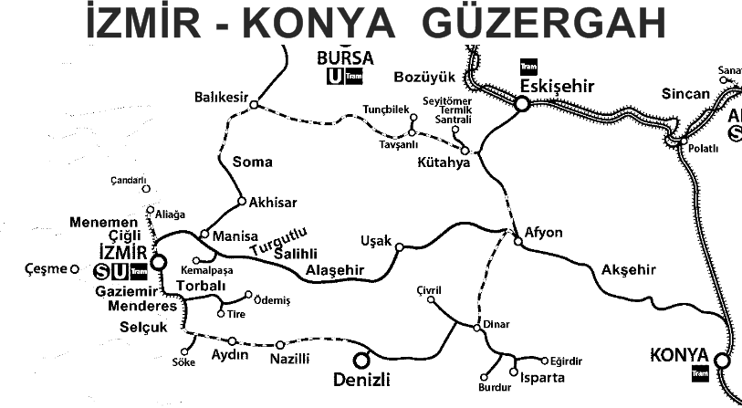 İzmir Konya Güzergah