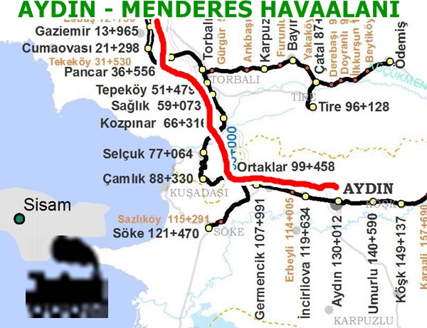 Güzergah Aydın Adnan Menderes Havaalanı