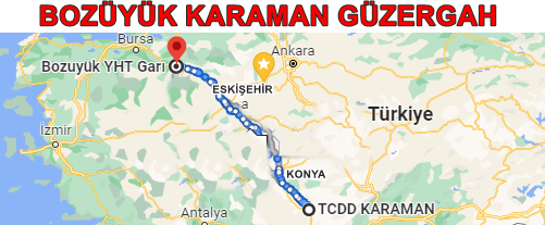 Bozüyük Karaman Tren