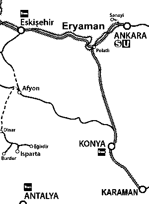 eryaman karaman güzergah
