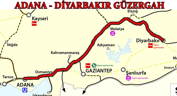 Adana Diyarbakır Tren