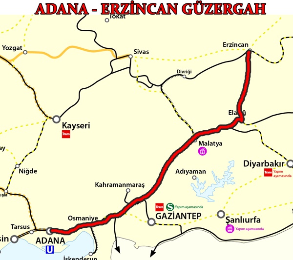 Adana Erzincan Tren
