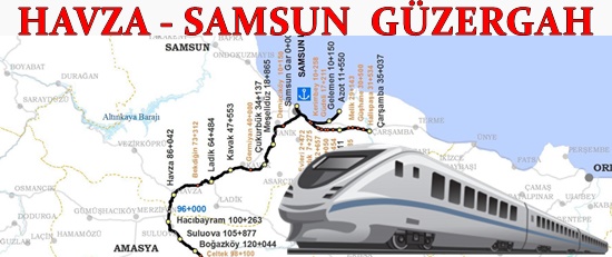 Havza Samsun Tren