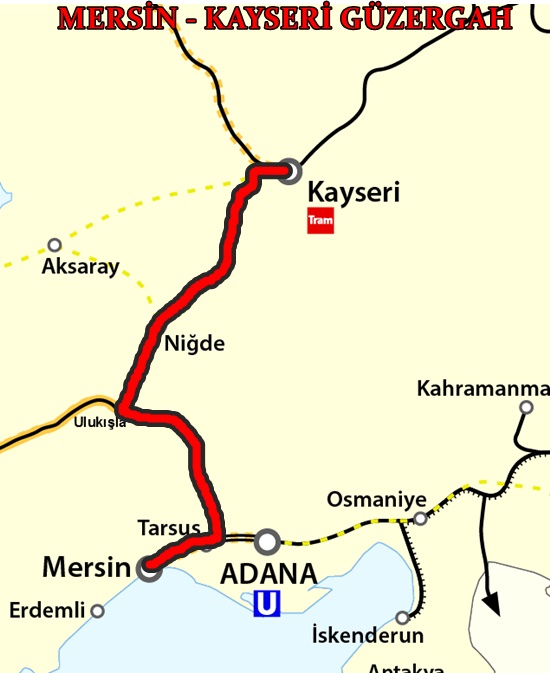 Mersin Kayseri Tren