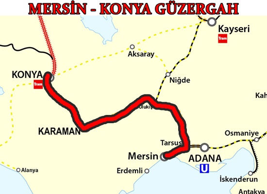 Mersin Konya Tren