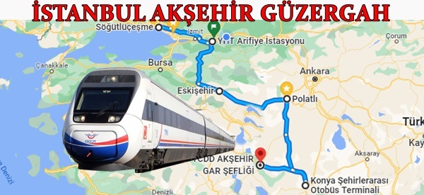 İstanbul akşehir Güzergah