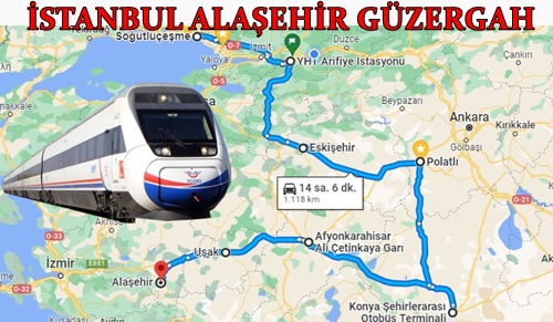 İstanbul Alaşehir Güzergah