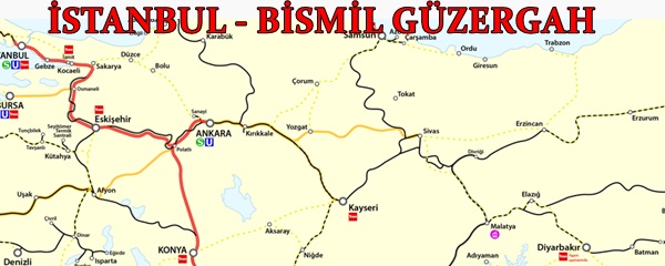 İstanbul Bismil Güzergah