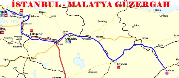 Güzergah İstanbul Malatya