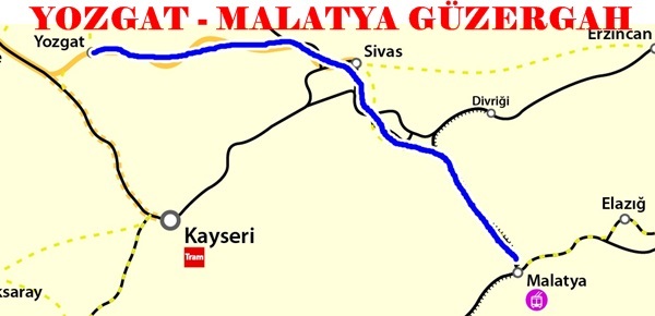 Güzergah Malatya Yozgat
