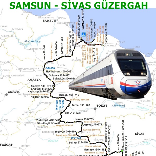 Güzergah Samsun Sivas