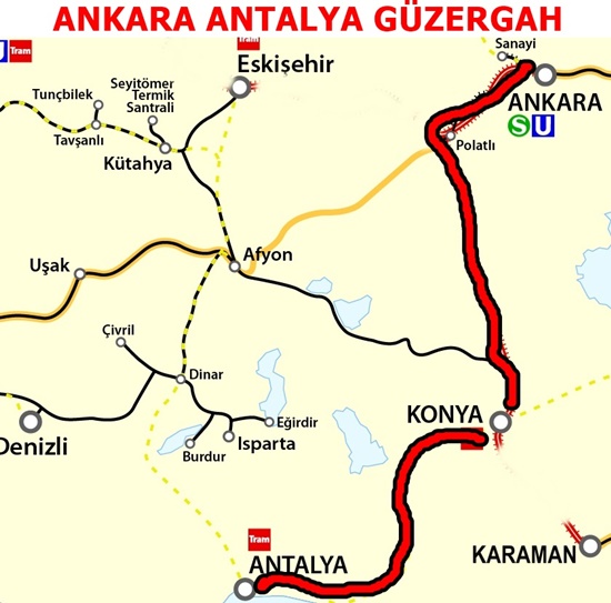 Güzergah Ankara Antalya
