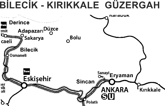 Bilecik Kırıkkale Güzergah