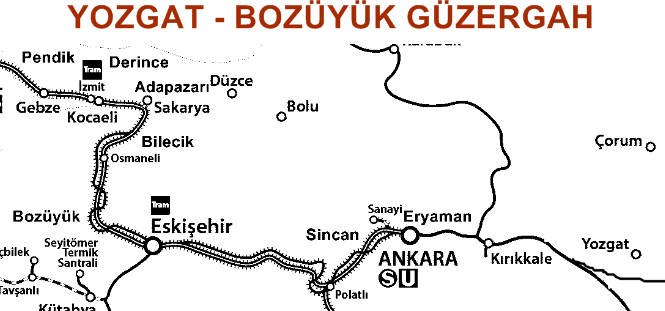Yozgat Bozuyük Güzergah